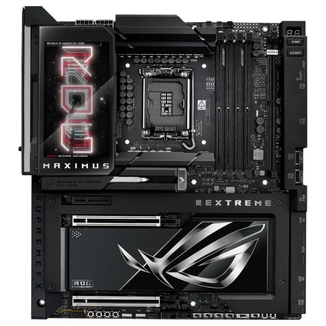 Detalle de ASUS ROG MAXIMUS Z890 Extreme placa base 5 pulgadas LCD