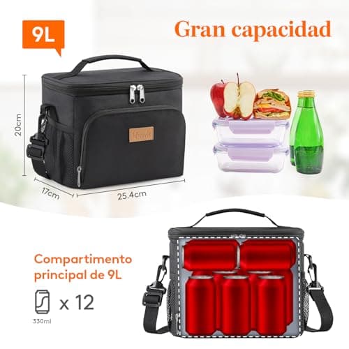 Detalle de Lifewit Bolsa Termica 9L para Alimentos