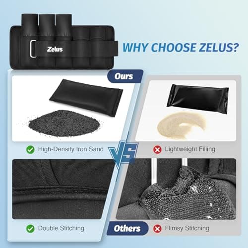 Detalle de ZELUS Adjustable Ankle Weights 10 lb ๐๏ธโ