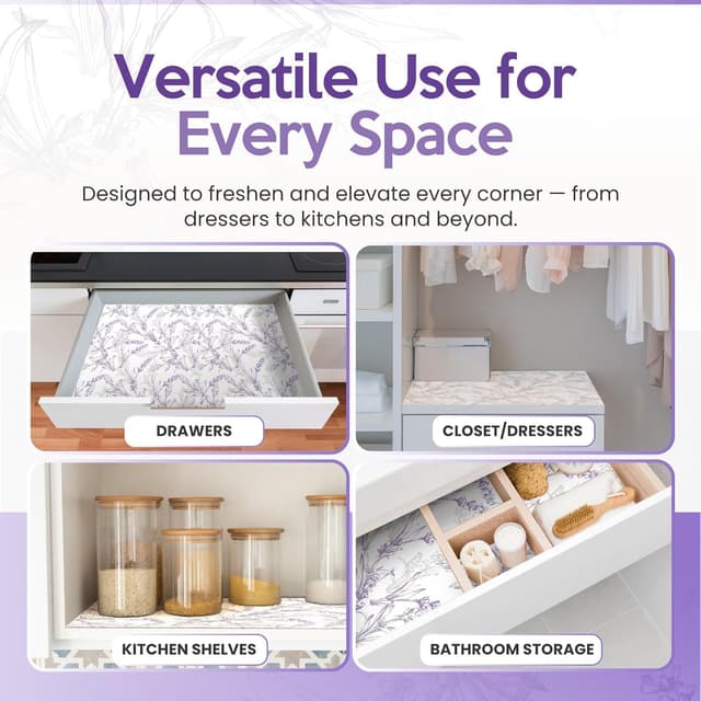 Detalle 1 de Linda's Essentials Lavender drawer liners