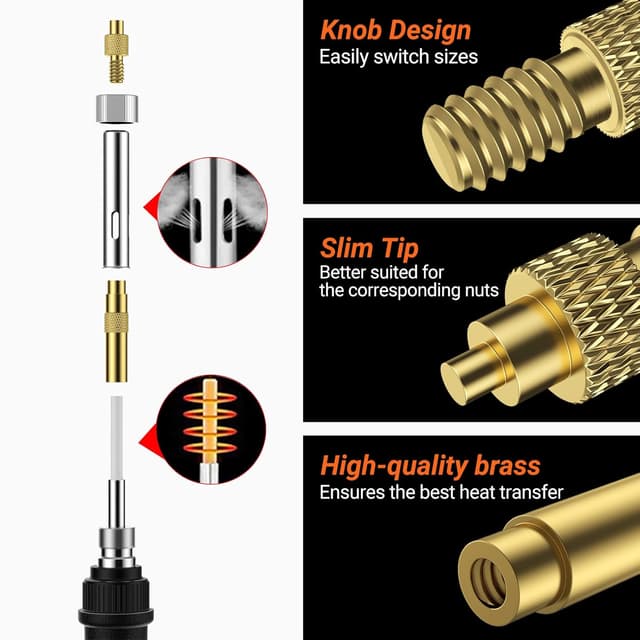 Detalle 2 de Preciva Inserto roscado 130 piezas 🔩