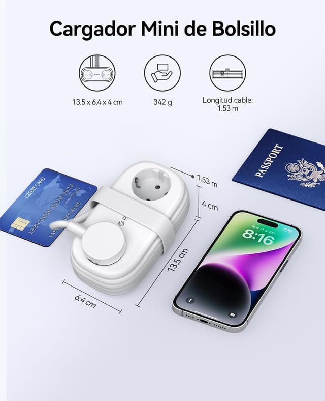 Thumbnail 3 de ORICO AP3-Negro regleta 5 en 1 con USB C 20W