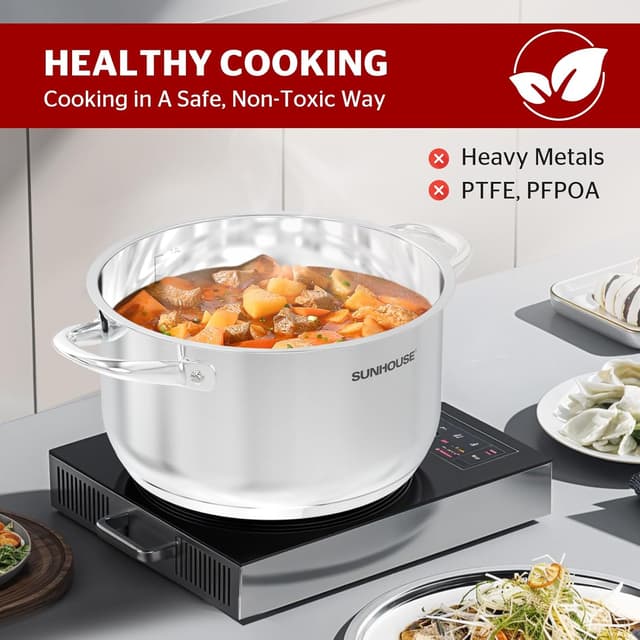 Thumbnail 2 de SUNHOUSE 15.5-Quart Stainless Steel Stockpot 🍲