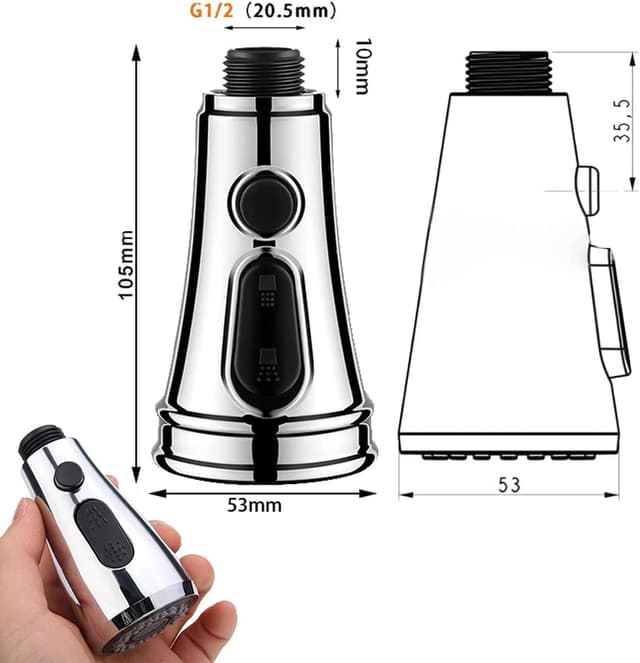 Thumbnail 2 de Doccetta ricambio 3 modalità G1/2