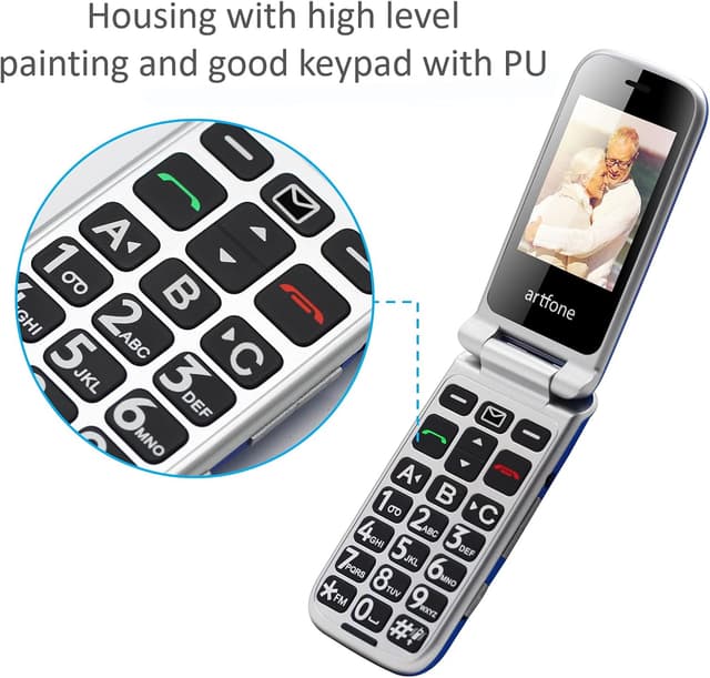 Detalle 2 de artfone Big Button Mobile Phone 1200mAh