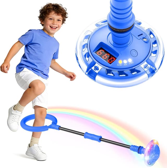 Detalle de Springring Fußkreisel Kinder Blau mit Zähler