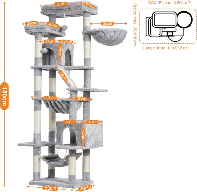 Thumbnail 5 de Heybly torre 180 cm rascador para gatos