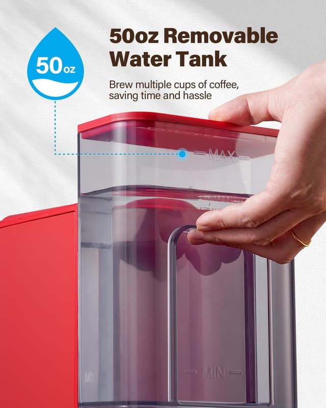 Detalle 2 de SHARDOR Single Serve Coffee Maker, 50 oz tank