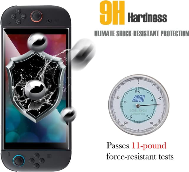 Thumbnail 6 de Lot de 2 verres trempés WFTE pour Nintendo Switch 2 (modèle 2025) – 0,26 mm, dureté 9H, transparence 99%