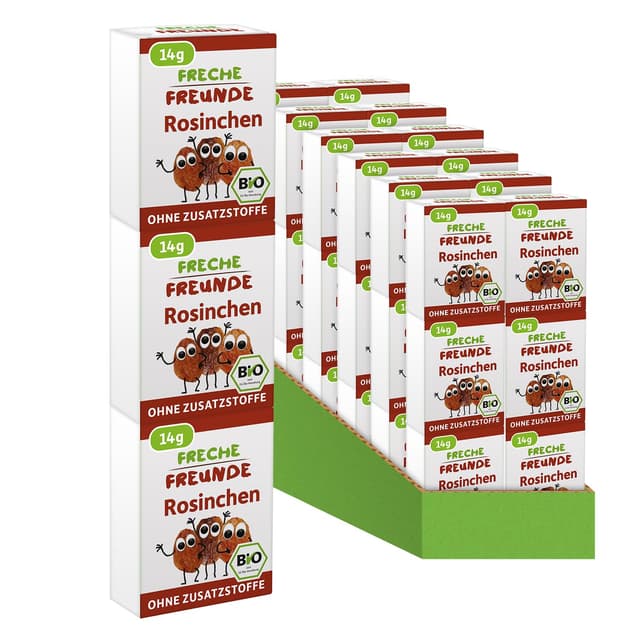 Imagen de FRECHE FREUNDE Bio Rosinen 20er Pack 🍇 en OfertitasTOP