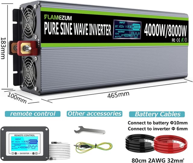 Thumbnail 6 de Pure Sine Wave Inverter 4000W 12V to 240V