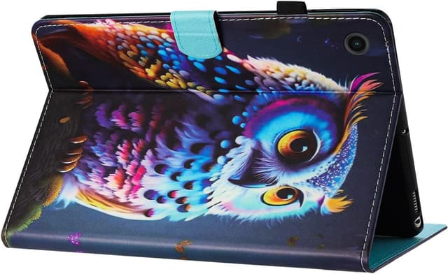 Detalle de AsWant Hülle für Samsung Galaxy Tab A9 Plus 11 Zoll (SM-X210/SM-X215/SM-X216) mit Standfunktion, Kartenfächern & Stifthalter – Eule