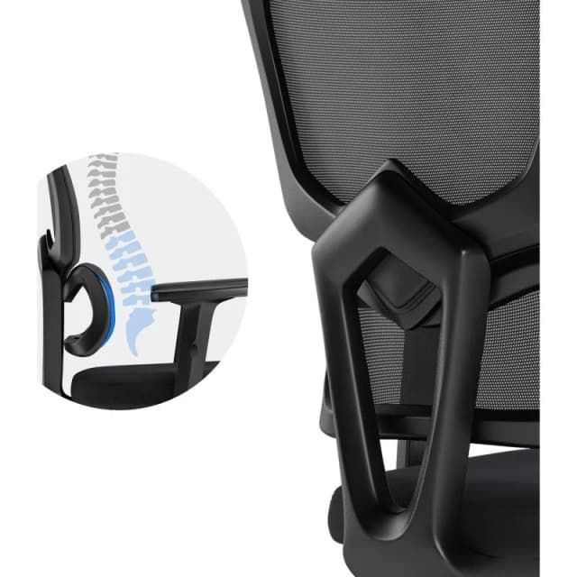 Detalle 2 de SENSE7 Veno Silla de escritorio ergonómica ajustable negra