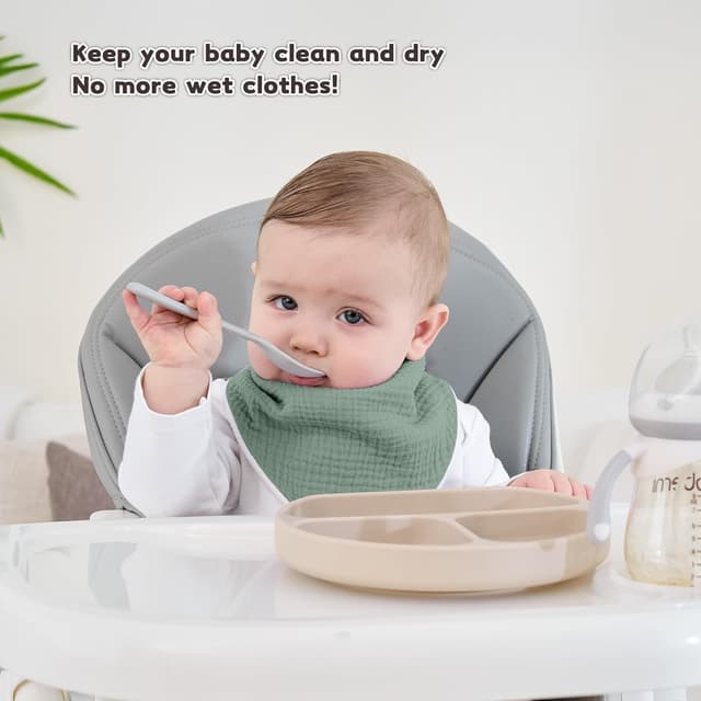 Detalle de Susurration muslin baby drool bibs triangle, 6 pack