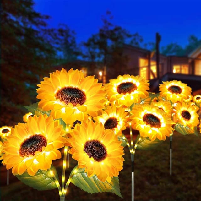 Thumbnail 6 de Homeleo Upgraded 9-Flower Solar Sunflower Lights Outdoor Garden (Waterproof) – 3-Pack