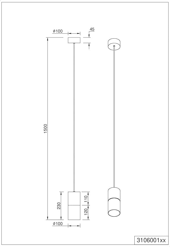 Thumbnail 4 de Trio Lighting 310600132 Robin lámpara techo colgante 1xE27 🛋
