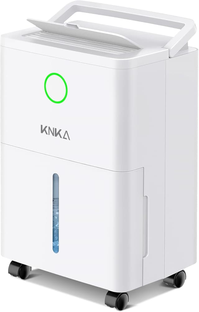 Detalle de KNKA 10 L/day Small Dehumidifier with Real-Time Humidity Indicator, Sleep Mode & Automatic Defrost