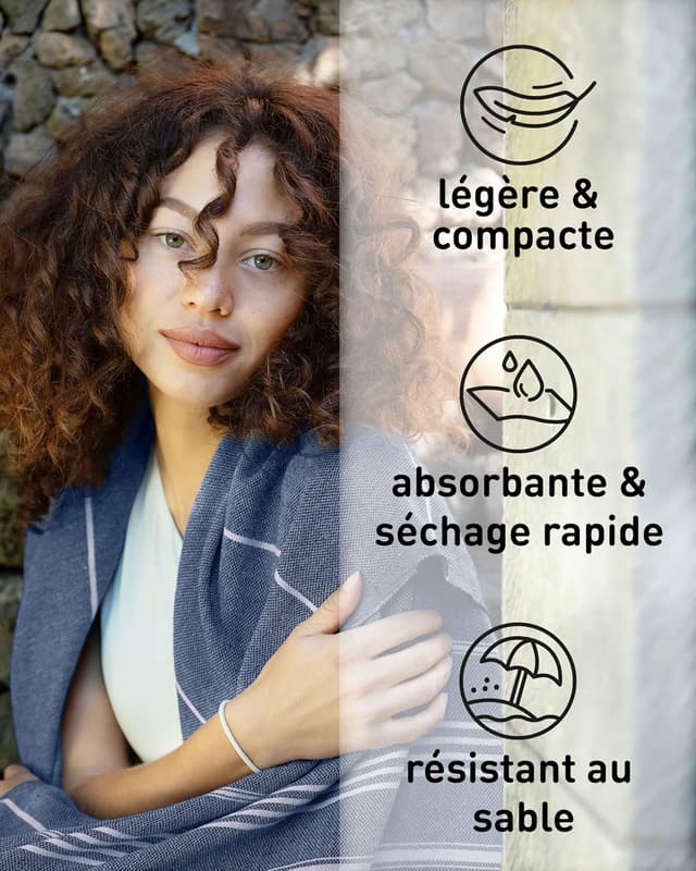 Thumbnail 5 de Fit-Flip Sultan 200x200cm Serviette de plage XXL