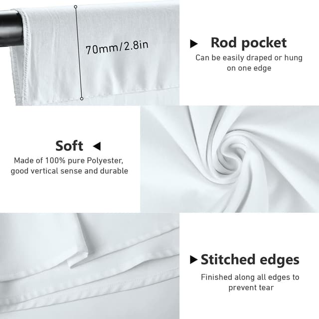 Thumbnail 3 de YZNT 2x3m White Backdrop