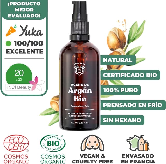 Thumbnail 1 de Bionoble Aceite de Argán Orgánico 100ml 🌿 Puro y Natural