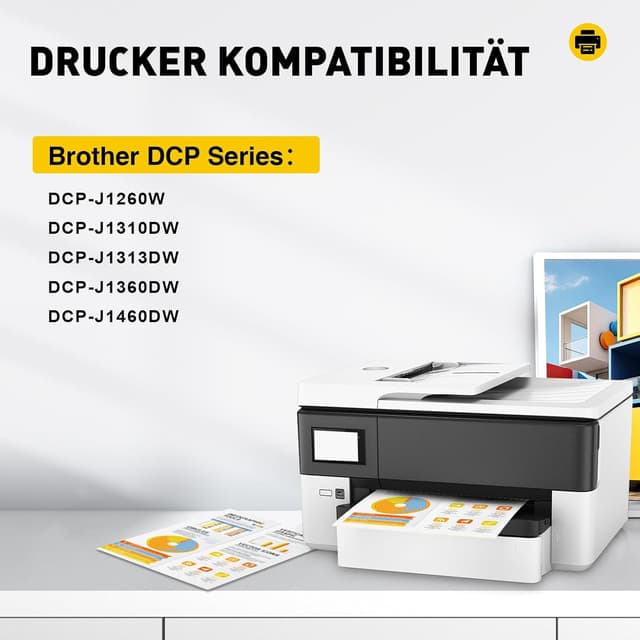 Thumbnail 1 de DOREINK LC521 Patronen für Brother LC521 DCP-J1260W–4er Pack
