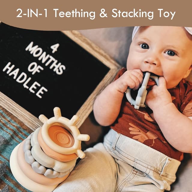 Thumbnail 4 de Moonkie Stacks of Circles 7-piece stacking toy