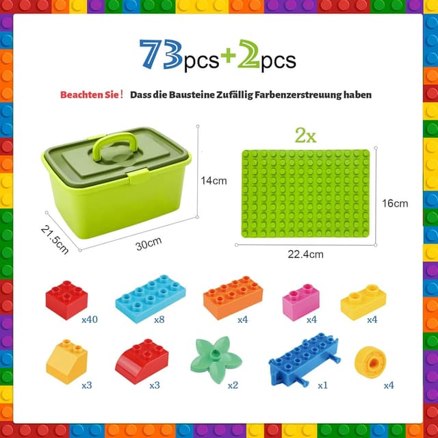 Detalle de shineFinder Großen Bausteine Set 73 Teile