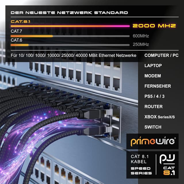 Thumbnail 4 de CSL CAT8.1 Netzwerkkabel 2m 40 Gbit/s