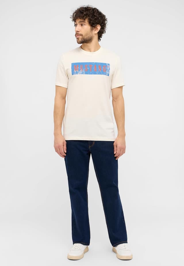 Detalle de MUSTANG Herren Jeans Stretch Big Sur Regular – Schwarz/Blau, 5-Pocket Regular Fit