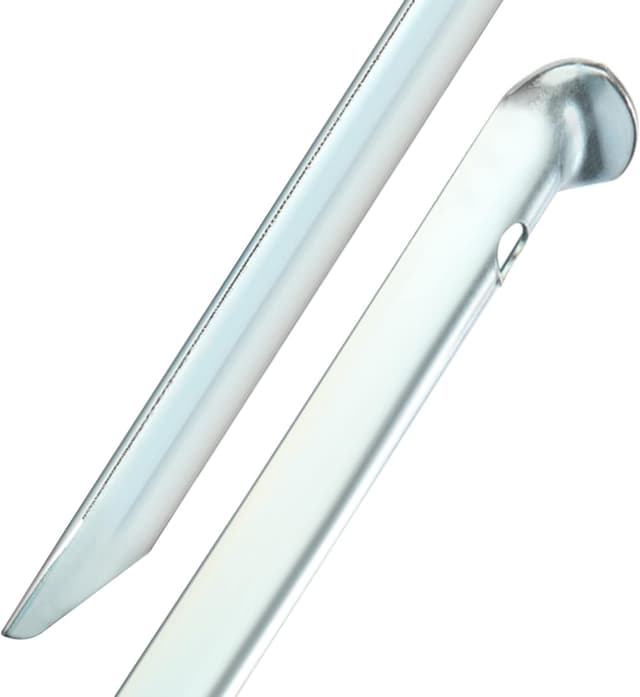 Detalle 2 de com-four 12 pioli per tende in acciaio con estremità semicircolare (confezione da 12)