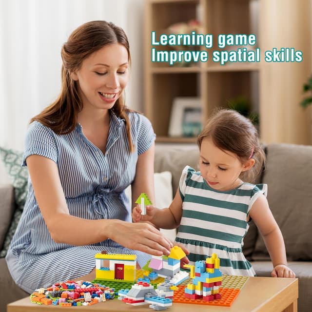 Detalle de WYSWYG Bausteine Set – 1.500 Teile Basic Nachfüllpackung (kompatibel) für Kinder ab 6 Jahren