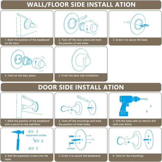 Thumbnail 5 de flintronic Butée de porte magnétique 1 unité 🧲