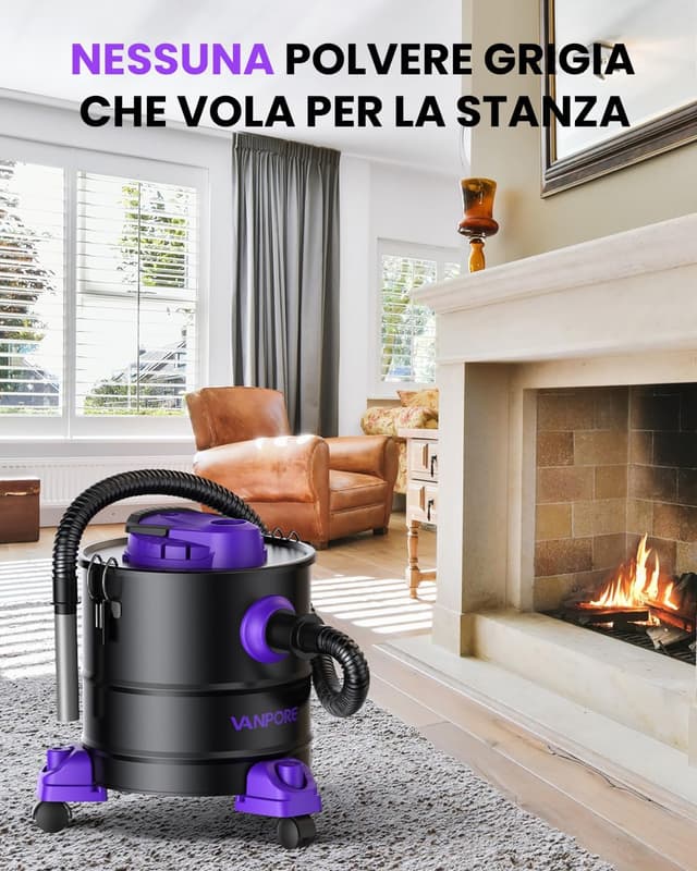 Thumbnail 5 de VANPORE Aspiracenere per stufa pellet 20 L, 1200 W 🧹