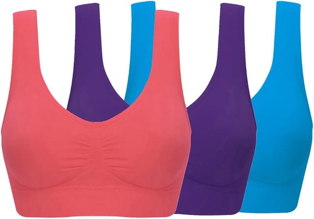 Detalle de ohlyah Women’s Seamless Wire-Free Bra with Removable Pads