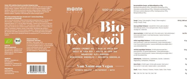 Thumbnail 6 de MonteNativo Huile Coco Bio 1000ml