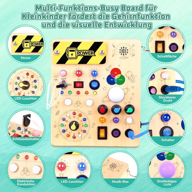 Thumbnail 1 de Konijiwa Montessori Busy Board Lernspielzeug