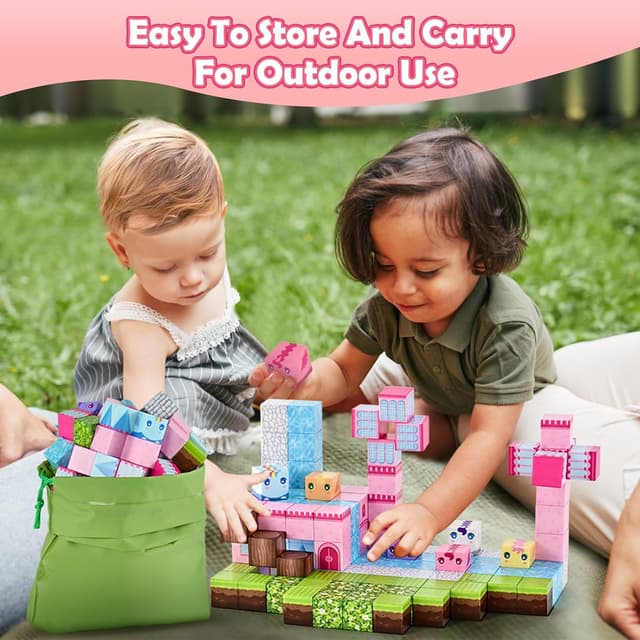 Detalle 1 de 100pcs Magnetic Castle Building Set for Kids 🧩