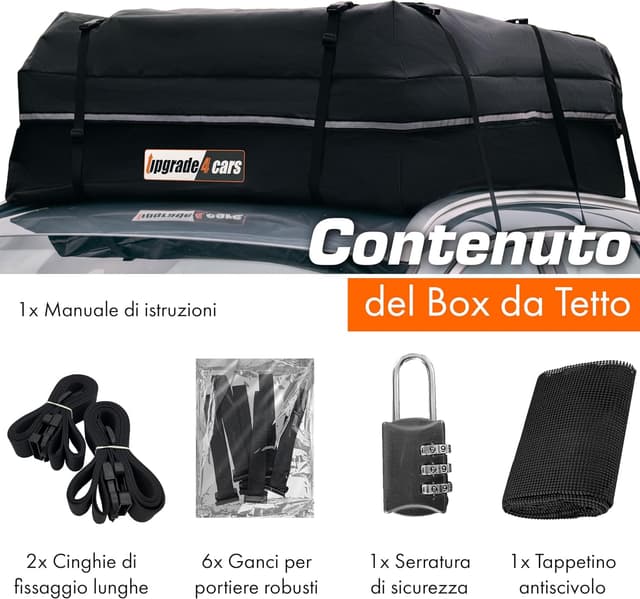 Thumbnail 5 de Upgrade4cars Box da tetto universale Borsa 566 L 130x110x40 cm