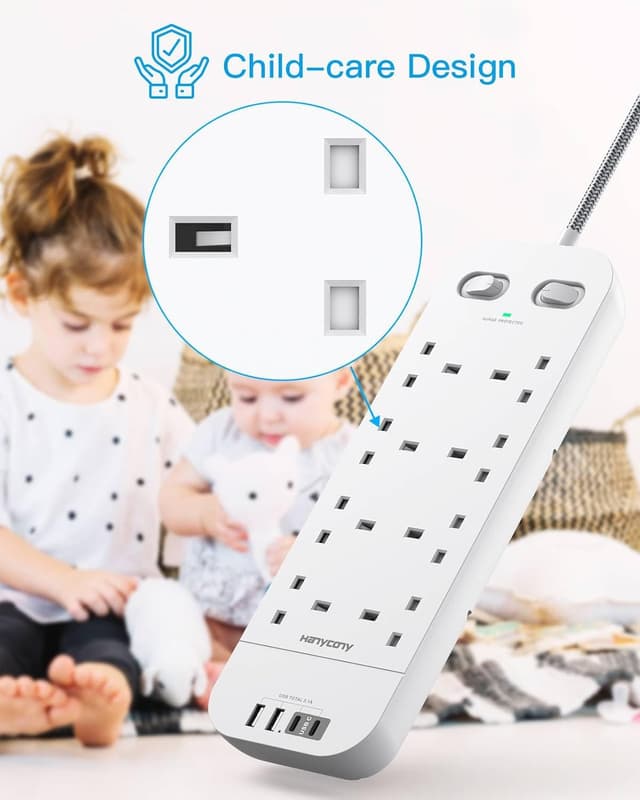 Thumbnail 6 de Extension Lead 8-Way with 2 USB‑C