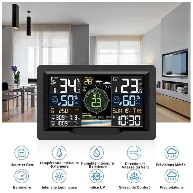 Thumbnail 1 de Station Météo WiFi Professionnelle 7 en 1 📡