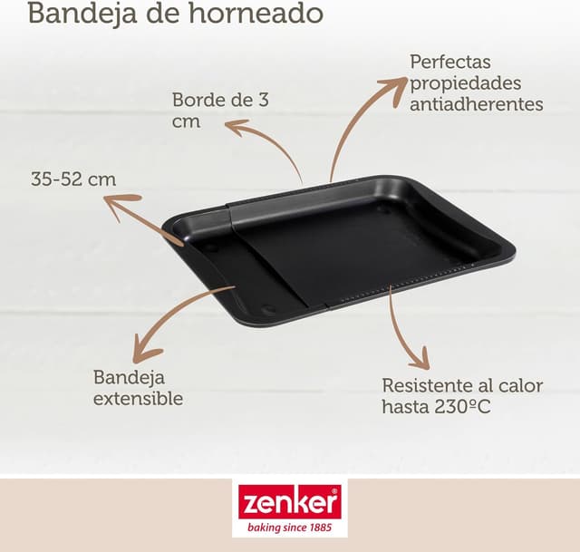 Thumbnail 2 de Zenker Bandeja Extensible Antiadherente para Horno 🍽