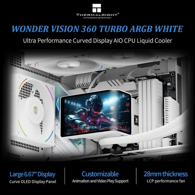 Thumbnail 1 de Thermalright Wonder Vision 360 Turbo 2400×1080 CPU cooler