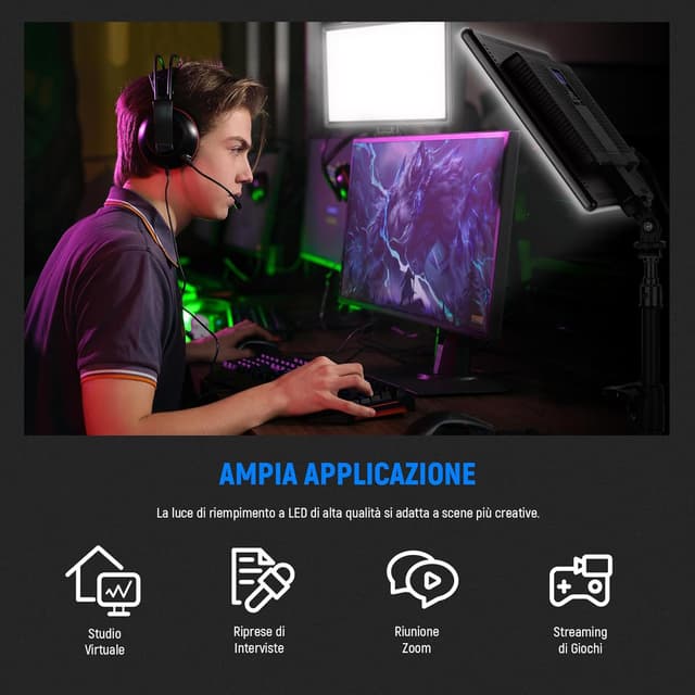 Thumbnail 3 de NEEWER Kit illuminazione LED 178 cm