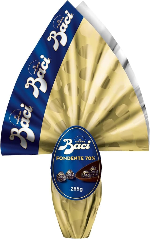 Detalle de Uovo di Pasqua 2026 Perugina con cioccolato fondente 70% e sorpresa + 4 cioccolatini (265 g)