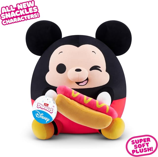 Detalle de ZURU Snackles Disney 14-inch Plush Mickey & Hot Dog (MICKEY) Plush with Snack Accessory