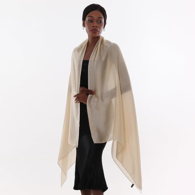 Detalle de Sciarpa donna leggera in poliestere effetto seta Scilla Stole per primavera ed estate