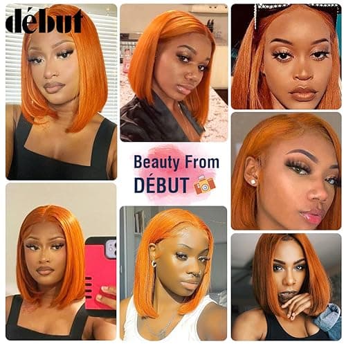 Thumbnail 5 de DÉBUT Perruque cheveux humains orange 20 cm ⚙