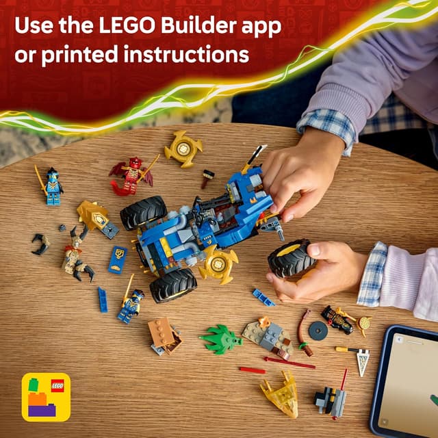 Detalle 2 de LEGO NINJAGO 71856 Jay transforming car toy