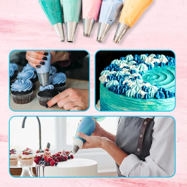 Thumbnail 6 de Riccle Piping Bags and Tips Set 124-Piece 🎂