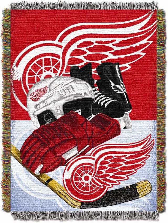 Detalle de Northwest Officially Licensed NHL “Homefield Ice Advantage” Woven Tapestry Throw Blanket, 48" x 60